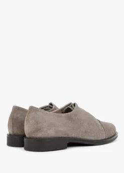 Best DANIEL Crystie Taupe Suede Embellished Oxford Shoes