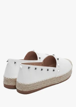 Online DF By DANIEL Cubby White Studded Espadrilles