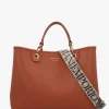 Hot EMPORIO ARMANI Cuoio Rosso Pebbled Shopper With Pouch