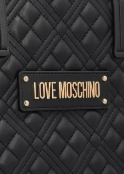 Sale LOVE MOSCHINO Diamond Quilt Black Tote Bag