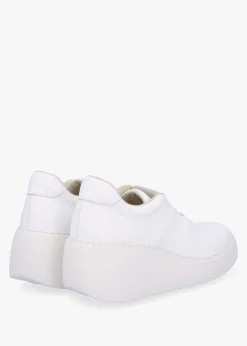 Outlet FLY LONDON Dito II White Leather Wedge Trainers