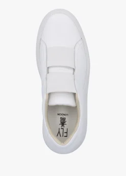 Outlet FLY LONDON Dito II White Leather Wedge Trainers