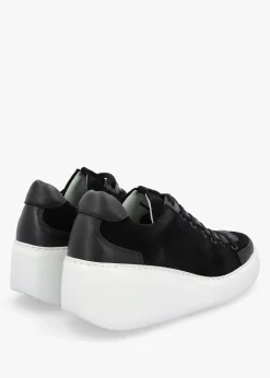 Outlet FLY LONDON Dufy Black Suede Wedge Trainers