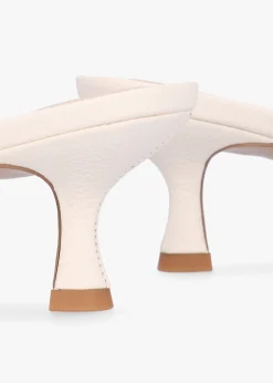 Sale DANIEL Eden Cream Leather Toe Post Kitten Heel Sandals