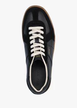 Sale COACH Ellis Black Leather & Suede Trainers