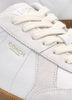 Sale COACH Ellis Optic White Leather & Suede Trainers