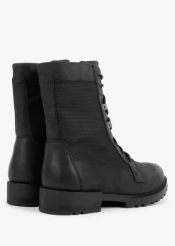 New SOREL Emelie II Lace Black Leather Tall Ankle Boots