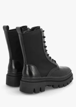 Discount DANIEL Emily Black Leather & Textile Biker Boots