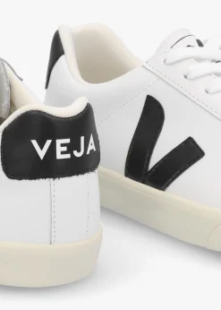 Best VEJA Esplar Logo Extra White Black Leather Trainers