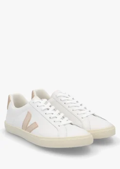 Hot VEJA Esplar Logo Leather Extra White Platine Trainers