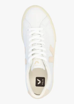 New VEJA Esplar Logo Leather Extra White Sable Trainers