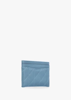 Sale COACH Essentials Quilted Pillow Bluebell Leather Card Case