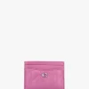 Best COACH Essentials Quilted Pillow Fuchsia Leather Card Case