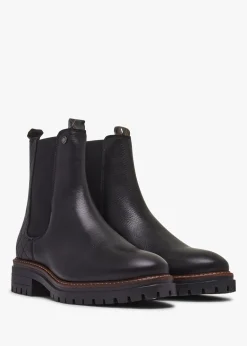 Hot BARBOUR Evie Black Leather Chelsea Boots