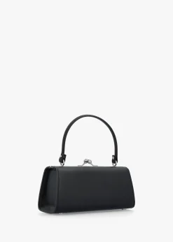 Discount VIVIENNE WESTWOOD Extra Large Doll Frame Saffiano Black Purse Bag