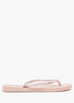 Fashion IPANEMA Exuberance Chrome Rose Gold Flip Flops