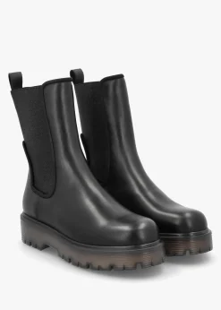 Best DANIEL Ezzie Black Leather Tall Chelsea Boots