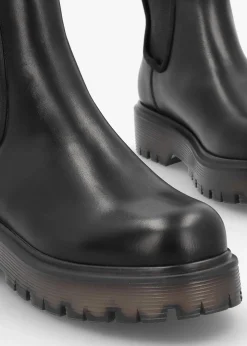 Best DANIEL Ezzie Black Leather Tall Chelsea Boots