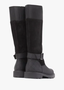 Discount BARBOUR Fareham Black Leather Knee High Boots
