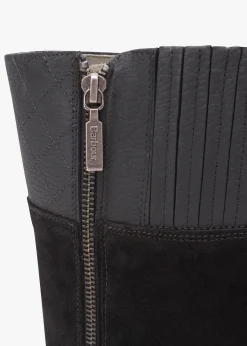 Discount BARBOUR Fareham Black Leather Knee High Boots