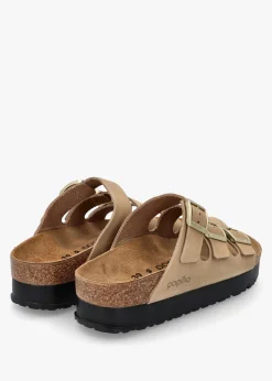 Discount PAPILLIO Florida III Pap Flex Platform Sandcastle Nubuck Leather Mules