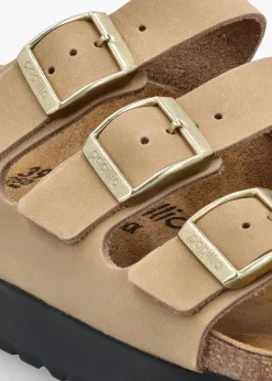 Discount PAPILLIO Florida III Pap Flex Platform Sandcastle Nubuck Leather Mules