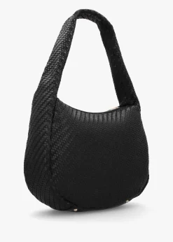 Sale GUESS Francy Woven Black Hobo Bag