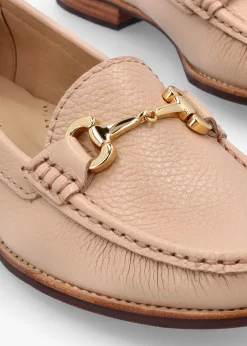 New DANIEL Galtro Nude Tumbled Leather Snaffle Loafers
