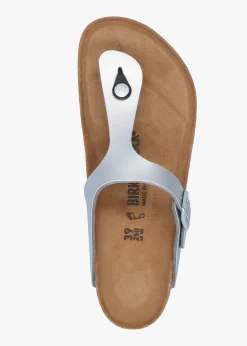Hot BIRKENSTOCK Gizeh Silver Birko-Flor Sandals