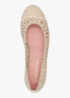 Outlet PRETTY BALLERINAS Gretschen Multicoloured Woven Leather Ballerina Pumps