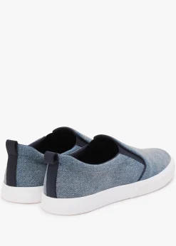 Hot LAUREN RALPH LAUREN Haddley Blue Denim Trainers