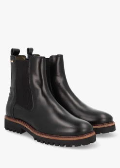 Clearance BARBOUR Harmby Black Leather Chelsea Boots