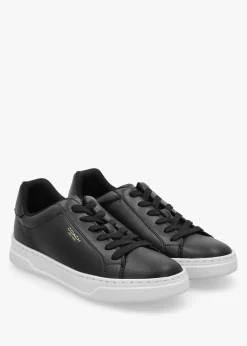 Sale COACH High Line Black Optic White Leather Trainers