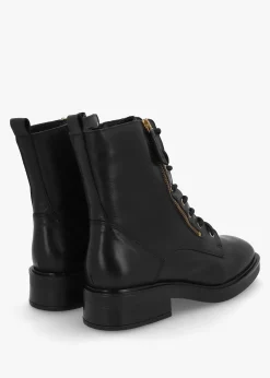 Hot DANIEL Ilacie Black Leather Lace Up Boots