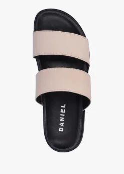 Sale DANIEL Imogen Beige Leather Two Band Mules