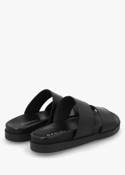 Outlet DANIEL Imogen Black Leather Two Band Mules