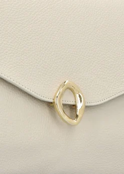 Clearance DANIEL Inclutch Cream Tumbled Leather Envelope Clutch