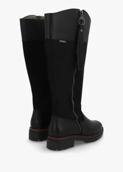 Best BARBOUR Ingrid Black Leather Knee High Boots