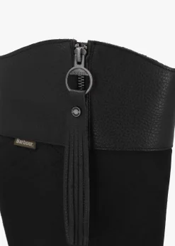 Best BARBOUR Ingrid Black Leather Knee High Boots