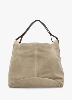 Clearance DANIEL Inhobo Beige Suede Slouchy Hobo Bag