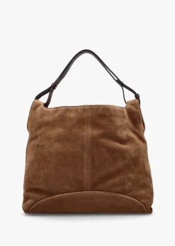 Fashion DANIEL Inhobo Brown Suede Slouchy Hobo Bag