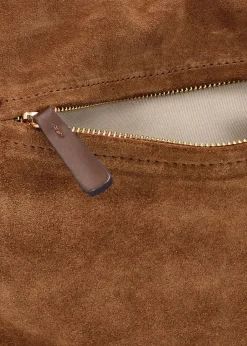 Fashion DANIEL Inhobo Brown Suede Slouchy Hobo Bag