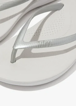 Discount FITFLOP Iqushion Silver Ergonomic Flip Flops