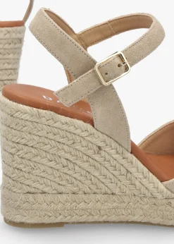 Hot DANIEL Jaffle Beige Suede Snaffle Wedge Espadrilles