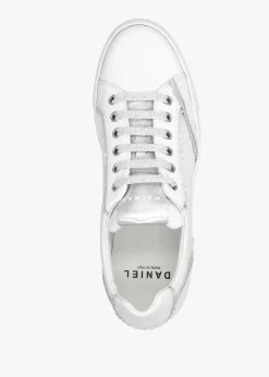 Fashion MAIMAI Jaggy White Leather Flatform Trainers