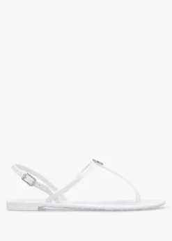 Online VALENTINO BAGS Jally White Toe Post Logo Sandals
