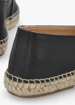 Hot DANIEL Jessie Black Leather Espadrilles