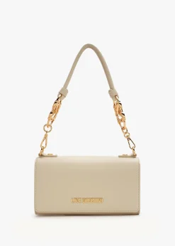 Discount LOVE MOSCHINO Jewel Flapover Avorio Shoulder Bag