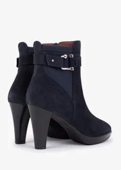 Online DANIEL Joyfully Blue Suede Heeled Ankle Boots