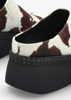 Online MIISTA Kristi Cow Print Closed Toe Mules